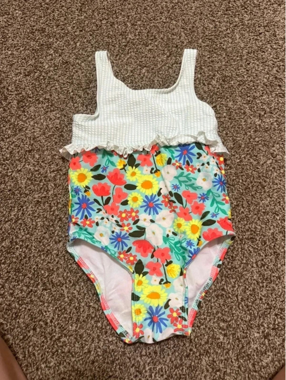 Cat & Jack Girls Floral One Piece Swimsuit 3T